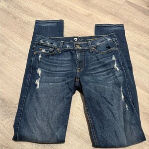 7 For All Mankind Medium Wash Roxanne Skinny Jeans